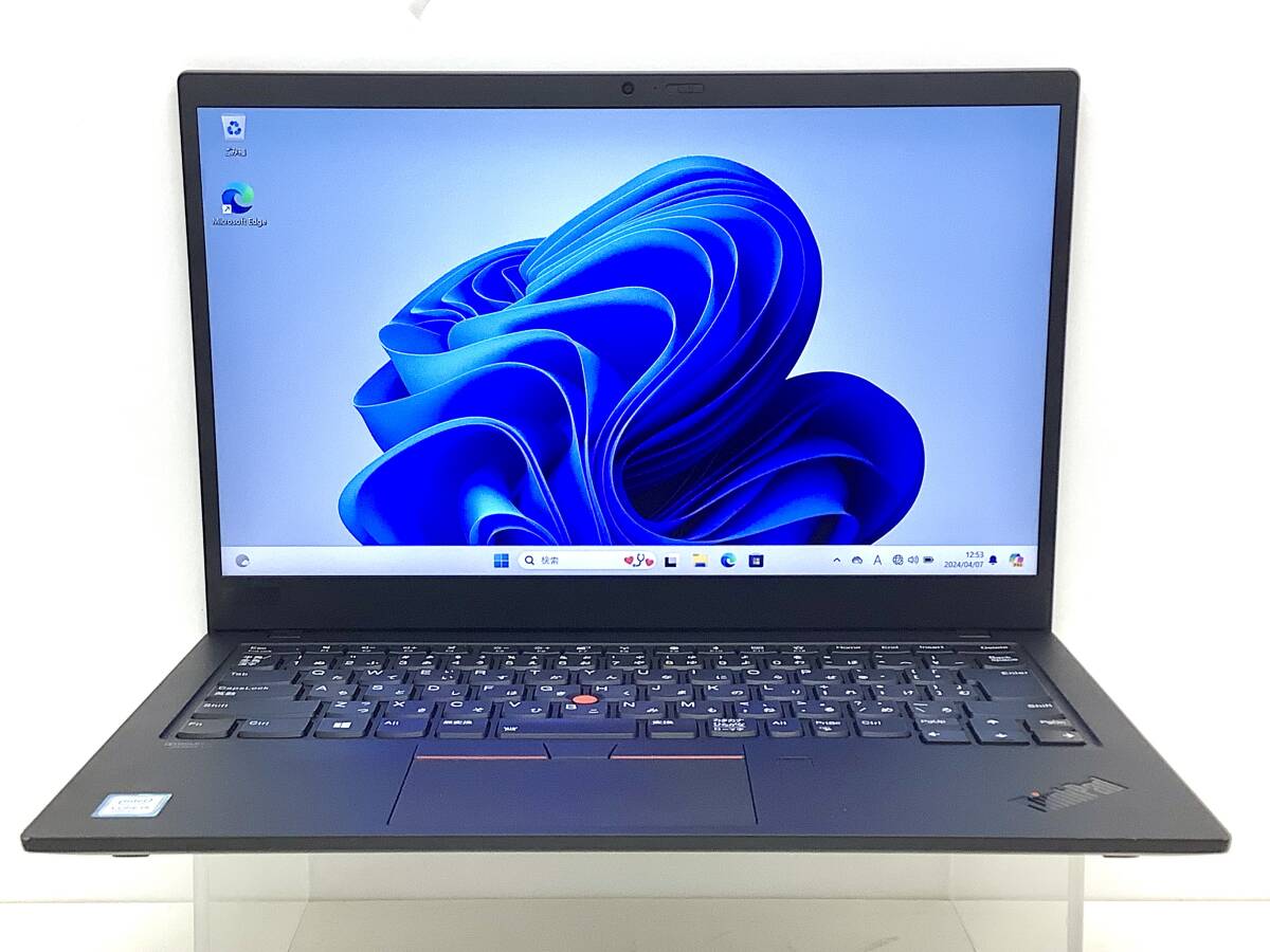 ◆ジャンク Lenovo ThinkPad X1Carbon 7th Win11 intel Core i5-8265U メモリー8GB SSD256GB 14インチFullHD カメラ ACアダプタ付属