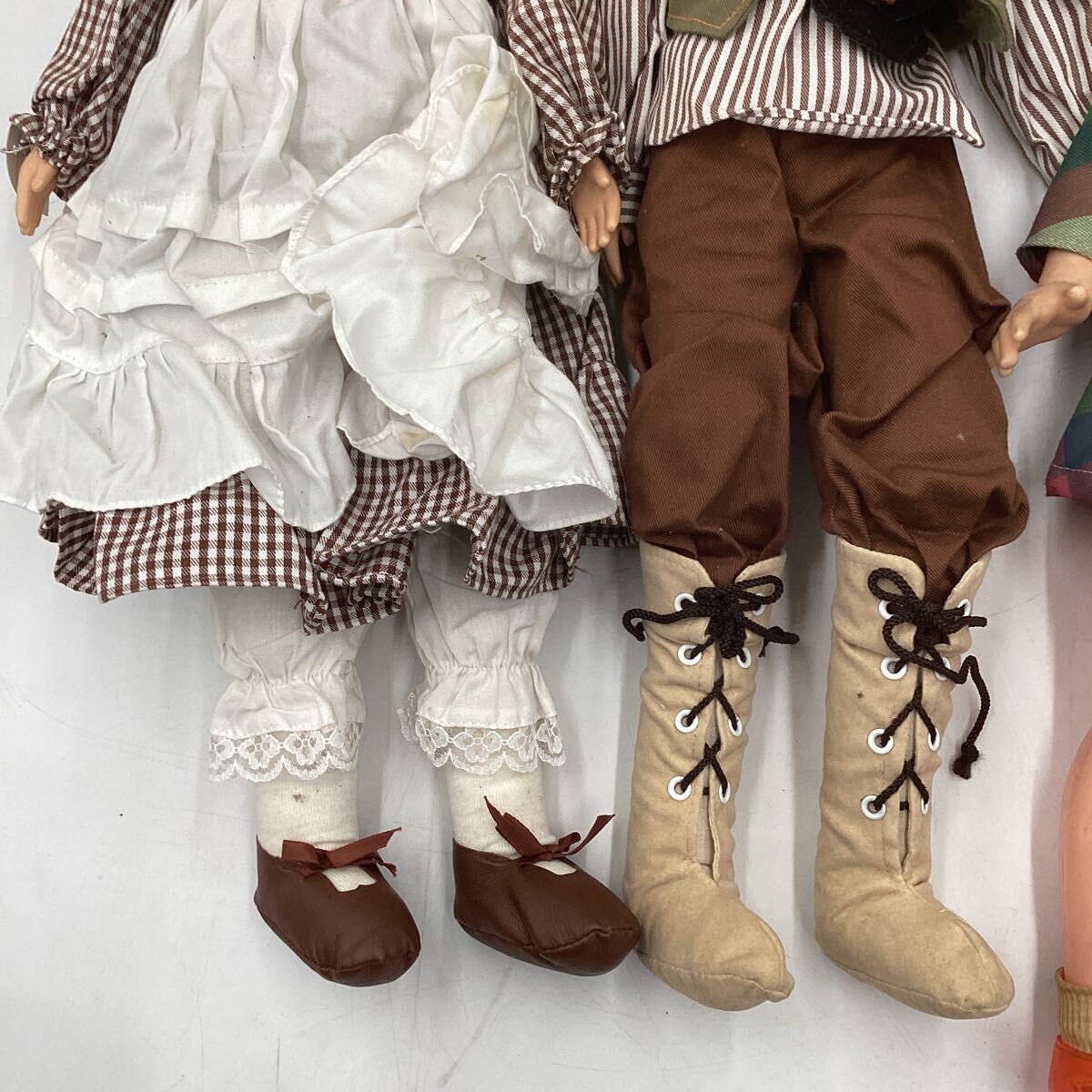 k4134 西洋人形 ドール まとめ 3体セット オオイケ ビスクドール アンティークドール アンティーク レトロ 女の子 男の子 人形 中古 汚れ有の画像3