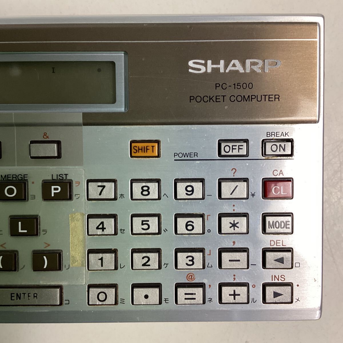 y4117 SHARP ポケコン PC-1500 本体 CE-157 カナモジュール付き シャープ ポケットコンピュータ 昭和レトロ 当時物 通電確認済 中古の画像5