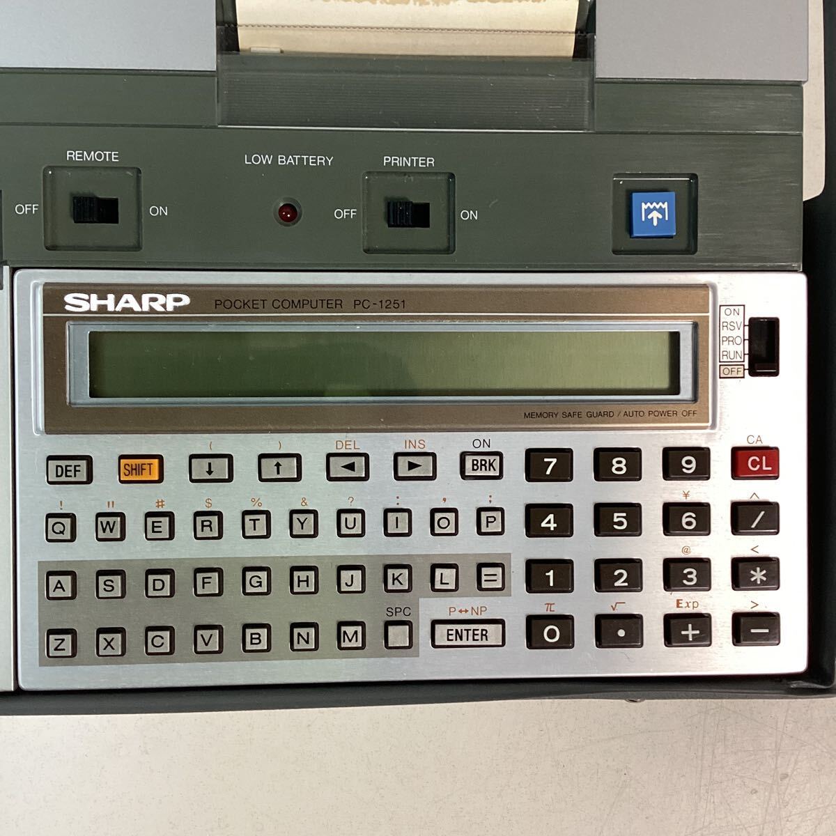 y4118 SHARP ポケコン PC-1251 + プリンター ＆ マイクロカセットレコーダー CE-125S シャープ ポケットコンピュータ 動作未確認 中古の画像6