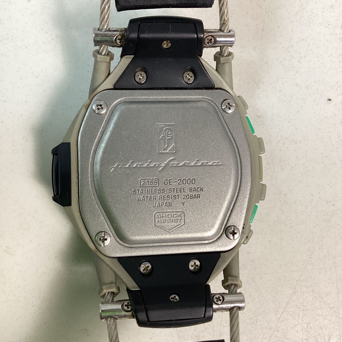 y4144 CASIO G-SHOCK G-COOL GE-2000 ピニンファリーナモデル カシオ Gショック デジタル 腕時計 Pininfarina 当時物 動作確認済 中古の画像9