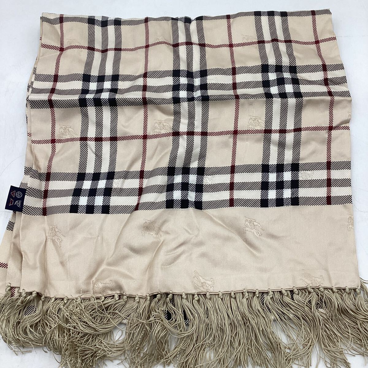 o4227 BURBERRY スカーフ バーバリー 日本製 三陽商会 レトロ 中古_画像3