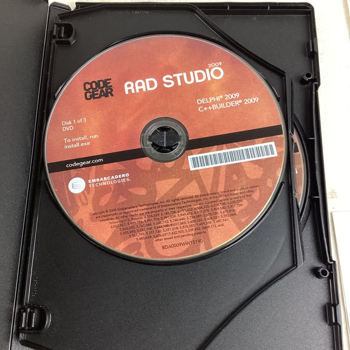 o4415 CODEGEAR RAD STUDIO Media kit 2009 C++ BUILDER DELPHI 2009 エンバカデロ 中古