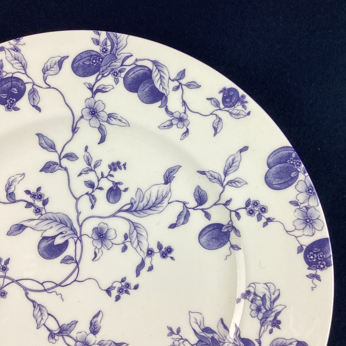 k4444 WEDGWOOD ブループラムプレート ウェッジウッド プレート BLUE PLUM 洋食器 大皿 陶器 食器 皿 中古の画像3