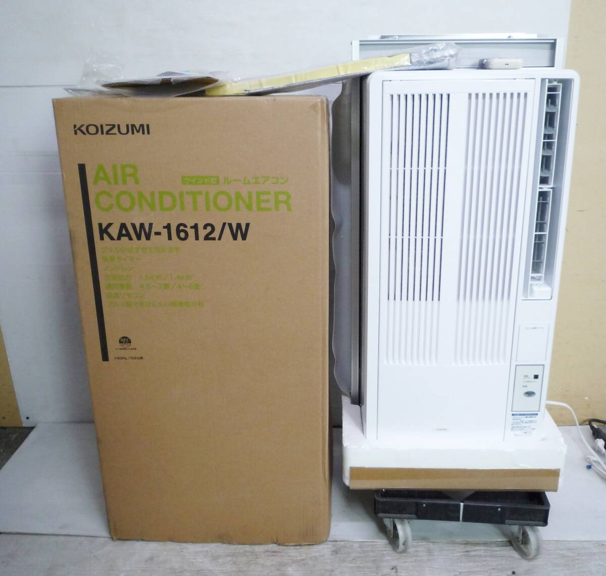 N7613ta ほぼ未使用 コイズミ 窓用ルームエアコン KAW-1612 21年 N7613ta ほぼ未使用 コイズミ 窓用ルームエアコン KAW-1612 21年