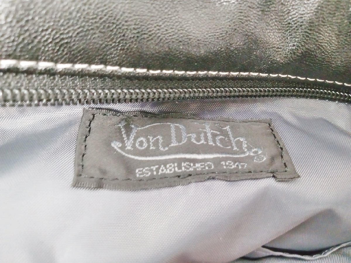 [14B-64-004-2] Von Dutch ボンダッチ ショルダーバッグ メッセンジャーバッグ ブラウン ブラック_画像8