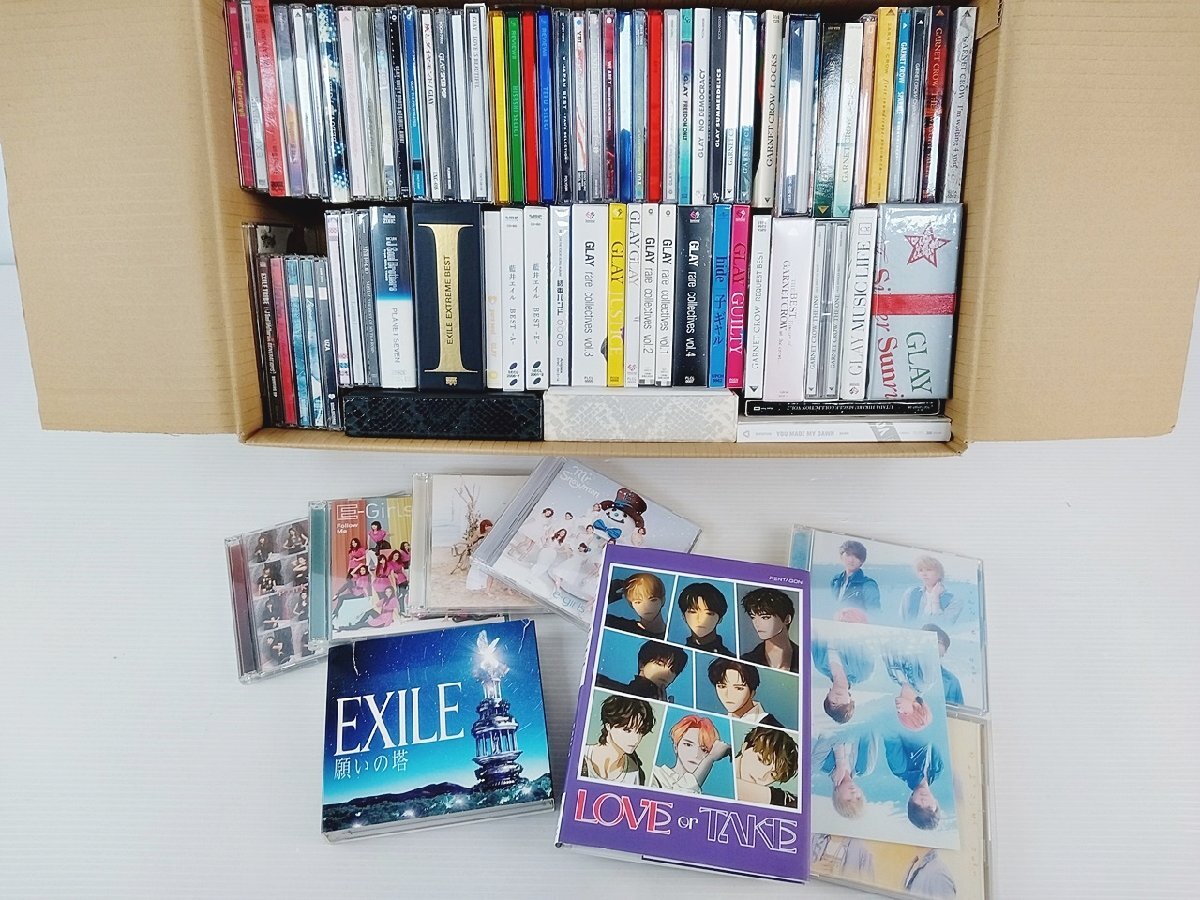 [HB-2-1] GLAY EXILE GARNET CROW hide 三代目J Soul Brothers 藍井エイル 結束バンド など 邦楽CD DVD まとめ売り 再生未確認 ジャンクの画像1