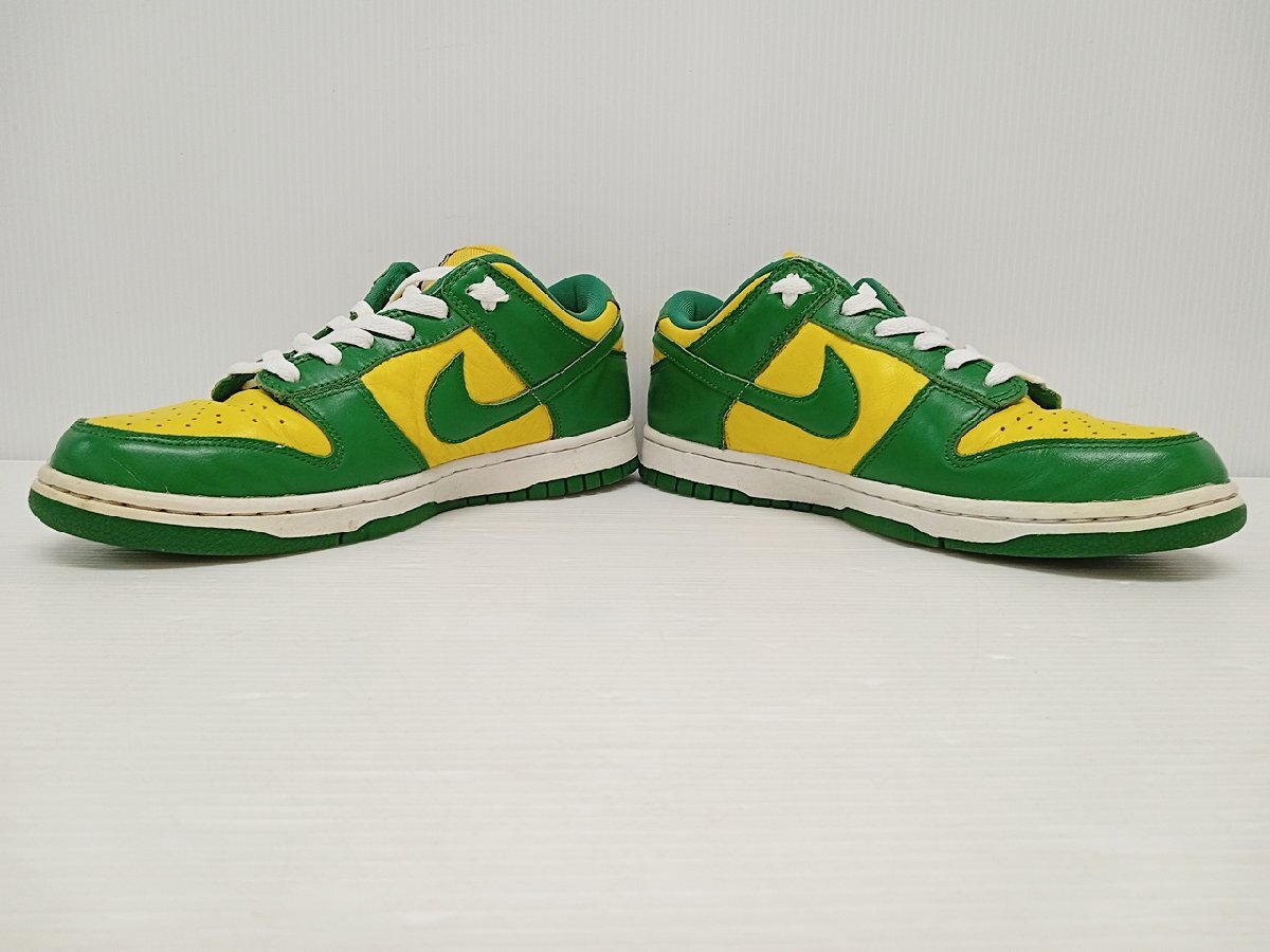 [16B-510-022-1] NIKE ナイキ DUNK LOW SP ナイキ ダンク ロー SP ブラジル バーシティメイズ パイングリーン-ホワイト サイズ26.cm_画像5