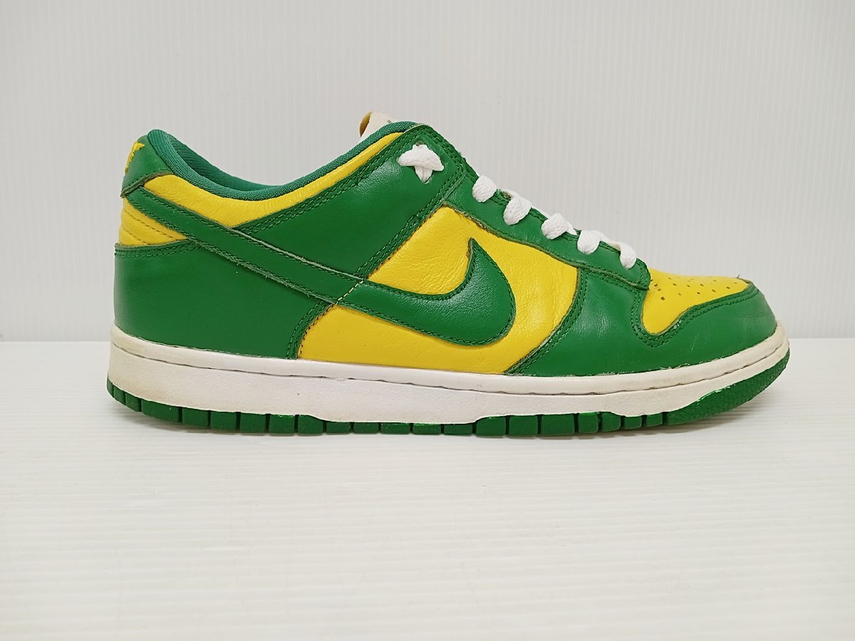 [16B-510-022-1] NIKE ナイキ DUNK LOW SP ナイキ ダンク ロー SP ブラジル バーシティメイズ パイングリーン-ホワイト サイズ26.cm_画像2