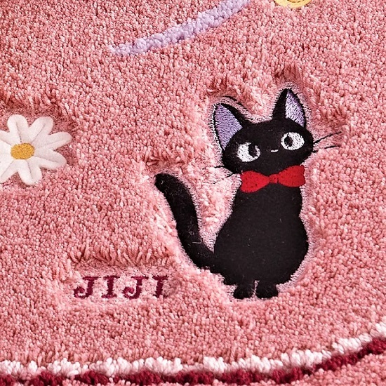 [ immediate payment ][ flower san .] black cat jiji. cute . toilet ta Lee series toilet mat approximately 58×60cm pink senko- Majo no Takkyubin jiji