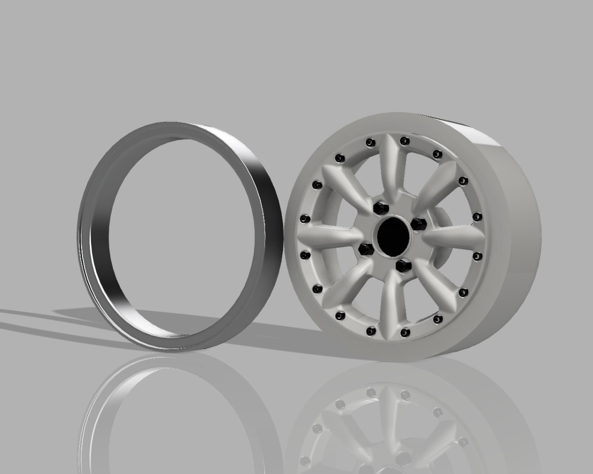 1/24 plastic model wheel RS8 type 