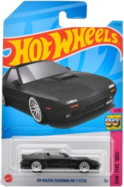 即決☆☆'89 マツダ サバンナ RX-7 FC3S MAZDA SAVANNA RX-7 BLK HW THE '80s ホットウィール Hot Wheels☆の画像1