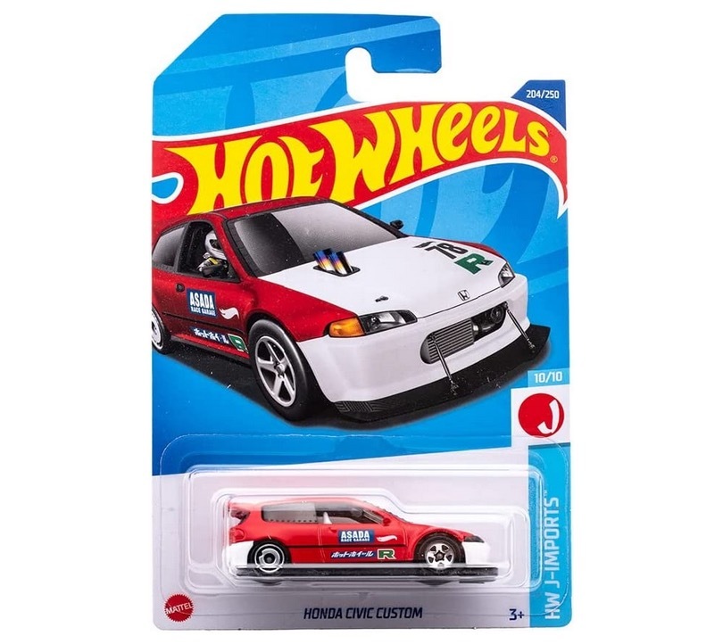 即決☆☆ ホンダ シビック カスタム レッド J-IMPORTS HODA CIVIC CUSTOM ASADA ホットウィール Hot Wheels _画像4