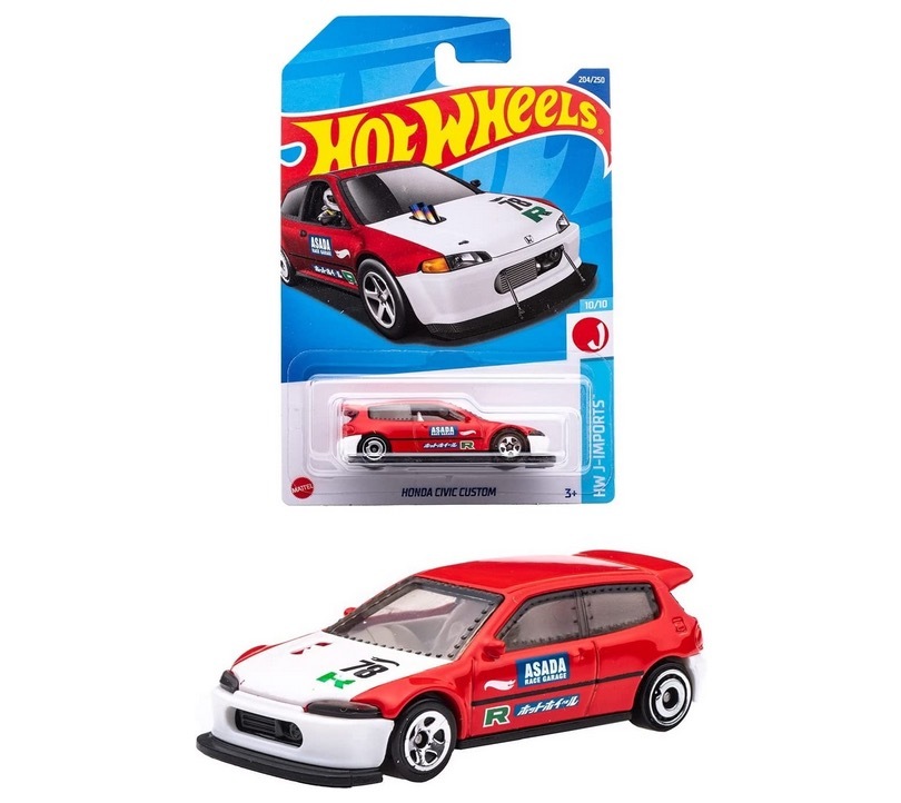 即決☆☆ ホンダ シビック カスタム レッド J-IMPORTS HODA CIVIC CUSTOM ASADA ホットウィール Hot Wheels _画像1