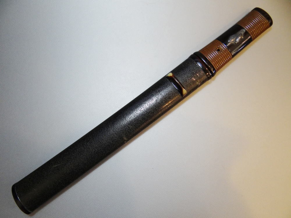 短刀の拵え 日本刀 オシドリの目貫 鞘 柄 ハバキの画像1