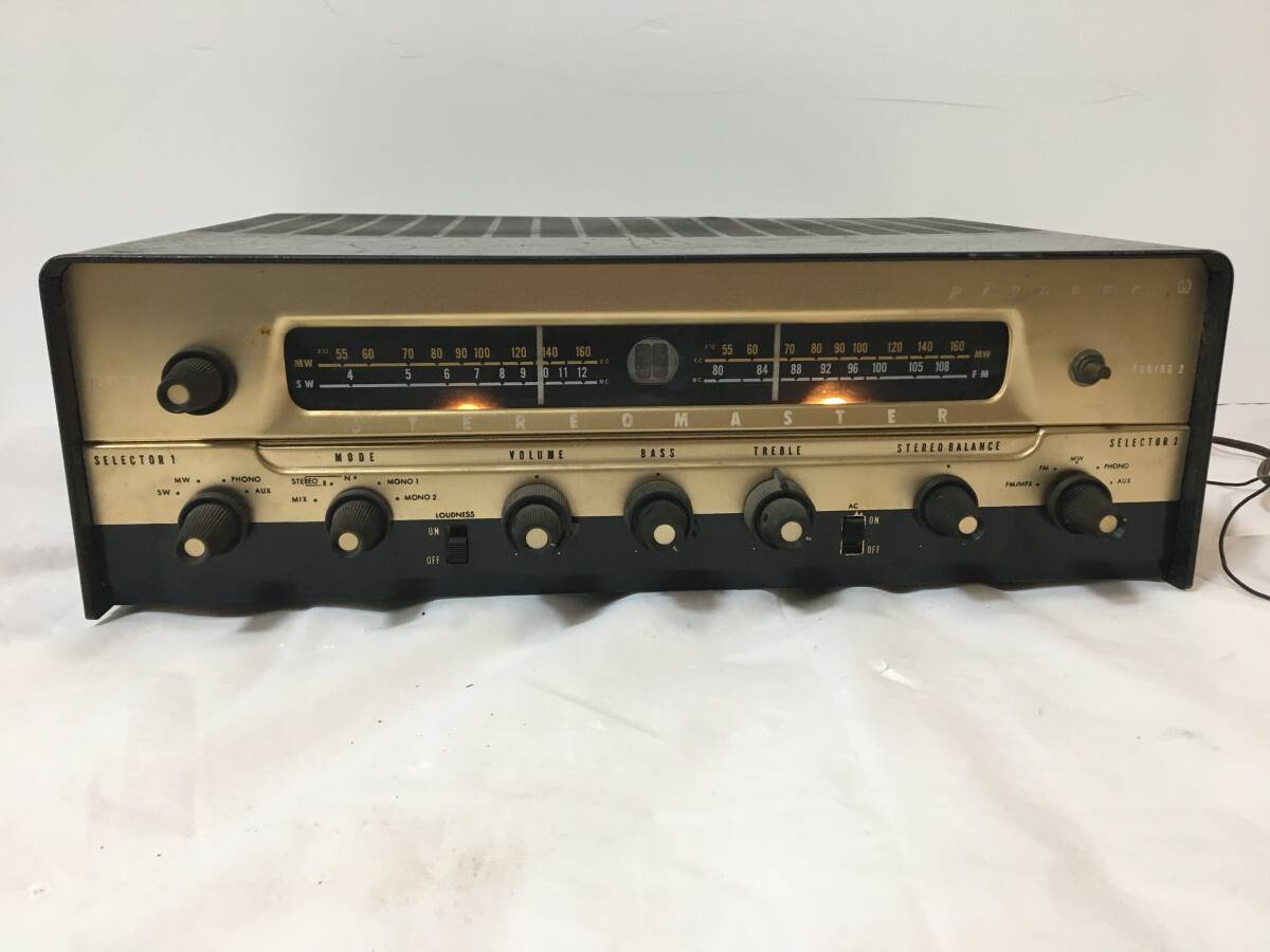 V107 現状品 真空管レシーバーアンプ AM-FM pioneer パイオニア SM-B180 トランス タムラ製作所_画像1