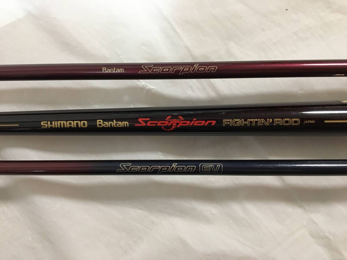 V216〇釣り竿 SHIMANO シマノ SCORPION スコーピオン 3本まとめ Bantam FIGTIN ROD BSR-1553PLUS/BSR-1602F/EV 1551 ロッド 1ピース バス釣の画像3