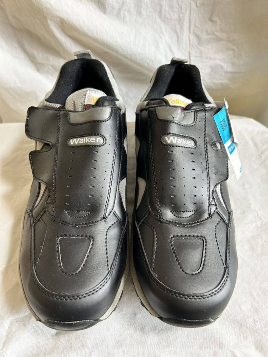 *V026* unused storage goods WALKER safety shoes work shoes natural leather safety wa- car steel made . core black black 28cm