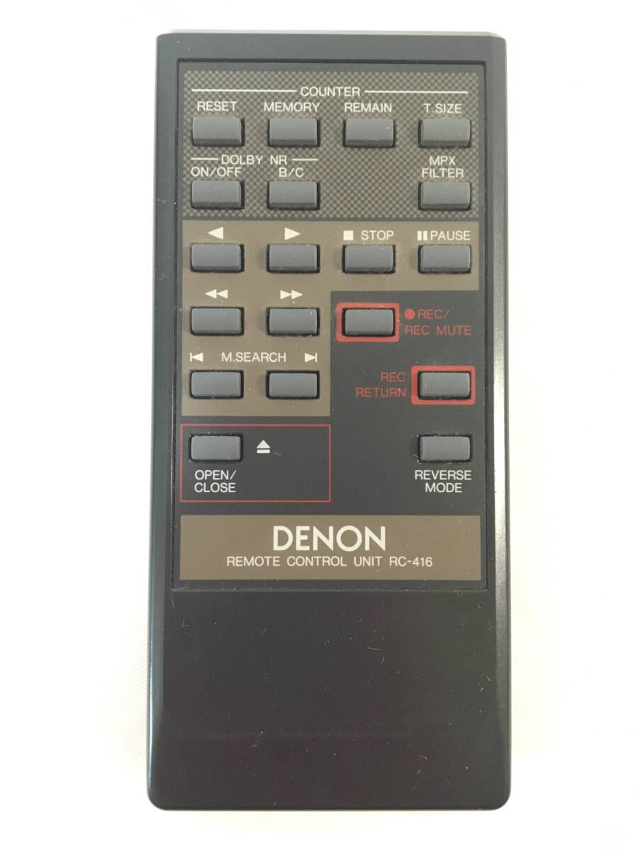 〇V117〇動作品 DENON RC-416 カセットデッキ リモコン_画像1