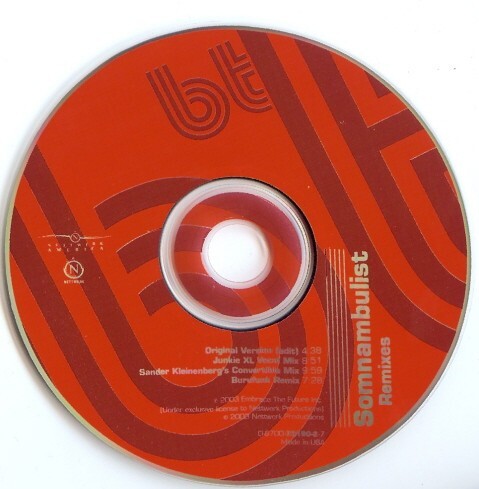 BT/Somnambulist Remixes [Maxi-Single] (US盤) Junkie XL Sander Kleinenberg Burufunk 参加_画像4