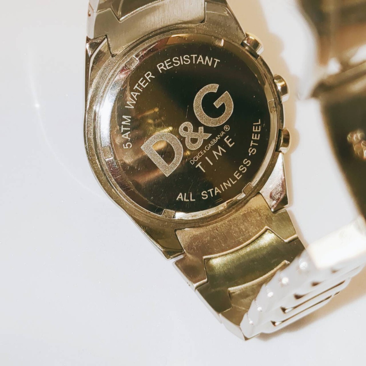[ beautiful goods × operation goods ]Dolce & Gabbana Dolce & Gabbana Sandpiper Sand pie pa- wristwatch chronograph men's rare rare Dolce&Gabbana 