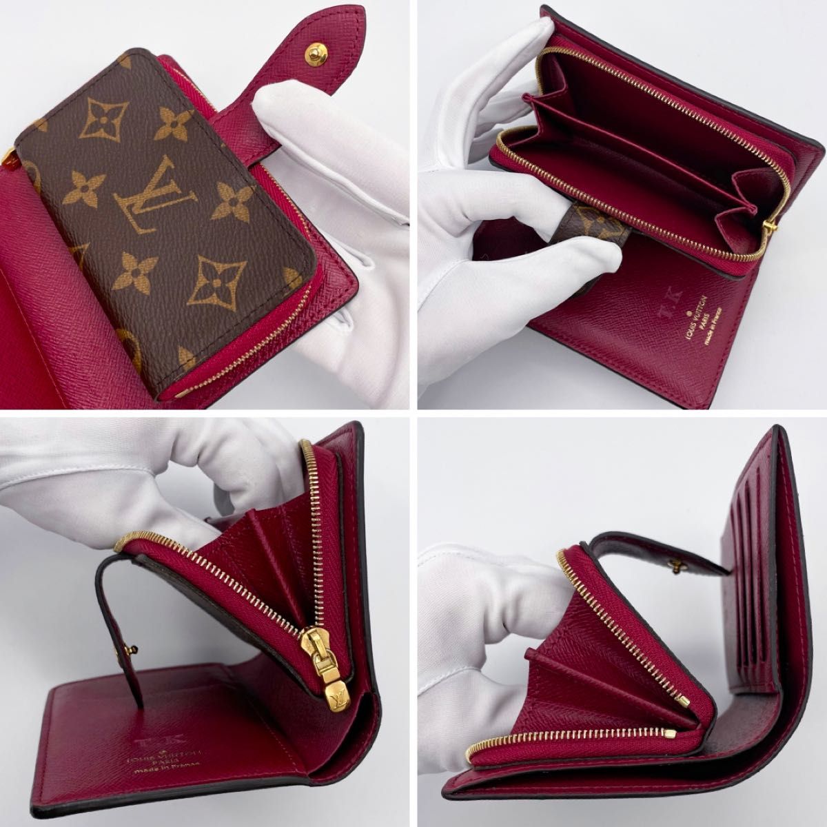 【極美品】 Louis Vuitton ルイヴィトン ポルトフォイユ ジュリエット モノグラム フューシャ　折り財布　RFID