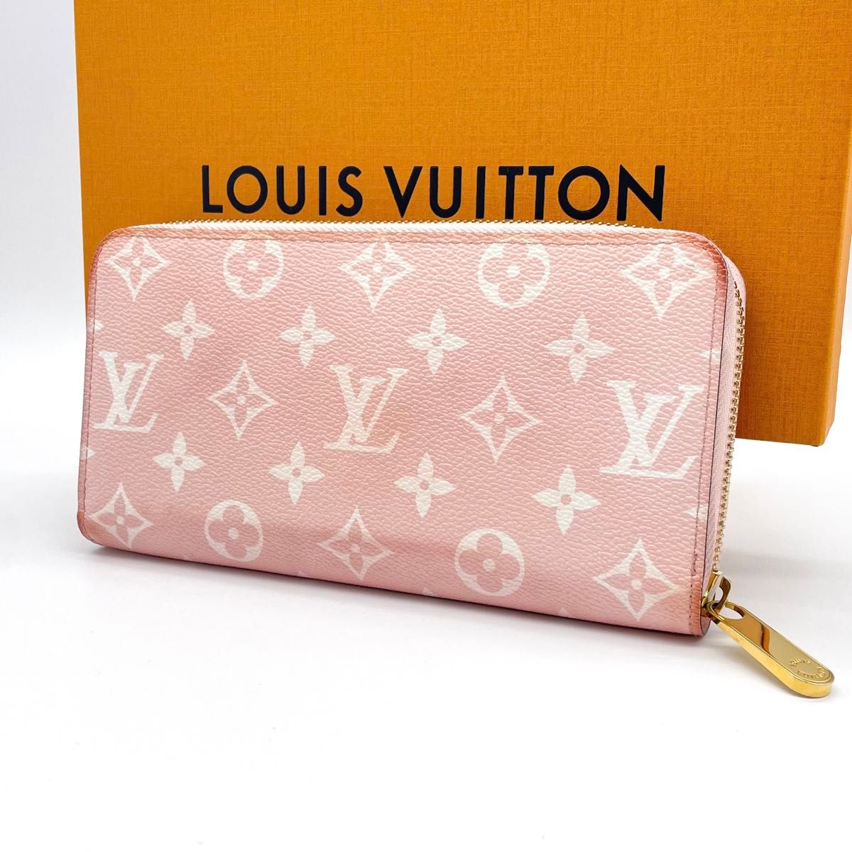 【限定品】LOUIS VUITTON ルイヴィトン　ジャイアントモノグラム ジッピーウォレット　ルージュ　赤 長財布