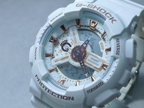 600204*04A▲CASIO カシオ/GA-110LB G-SHOCK Gショック ウオッチ 時計 腕時計 PROTECTION 白色の画像1