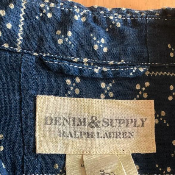 Denim & Supply パッチワークインディゴシャツ S 傑作 ラルフローレン RRL（ ビンテージジャケット_画像7