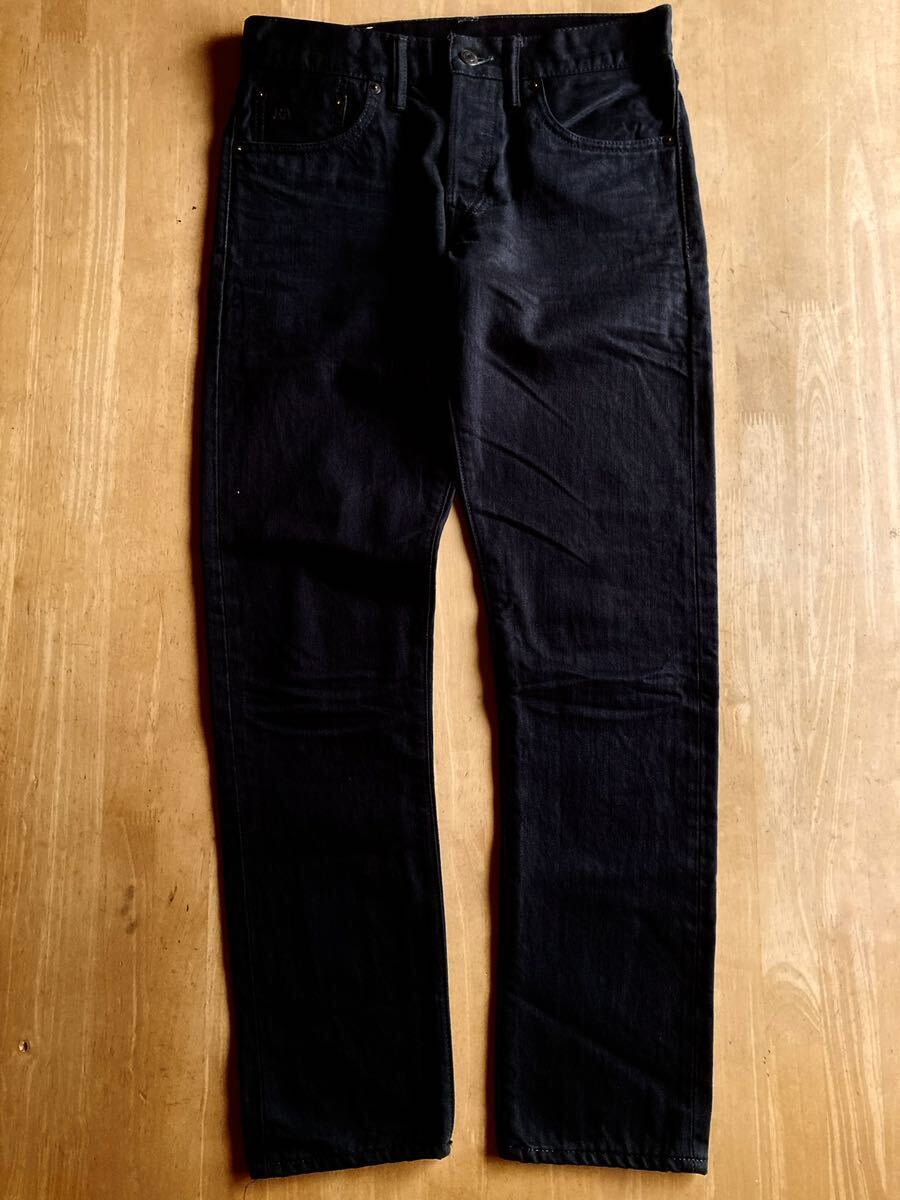 RRL BLACK ON BLACK スリムナロージーンズ 28/30 ブラックデニム ラルフローレンビンテージの画像1