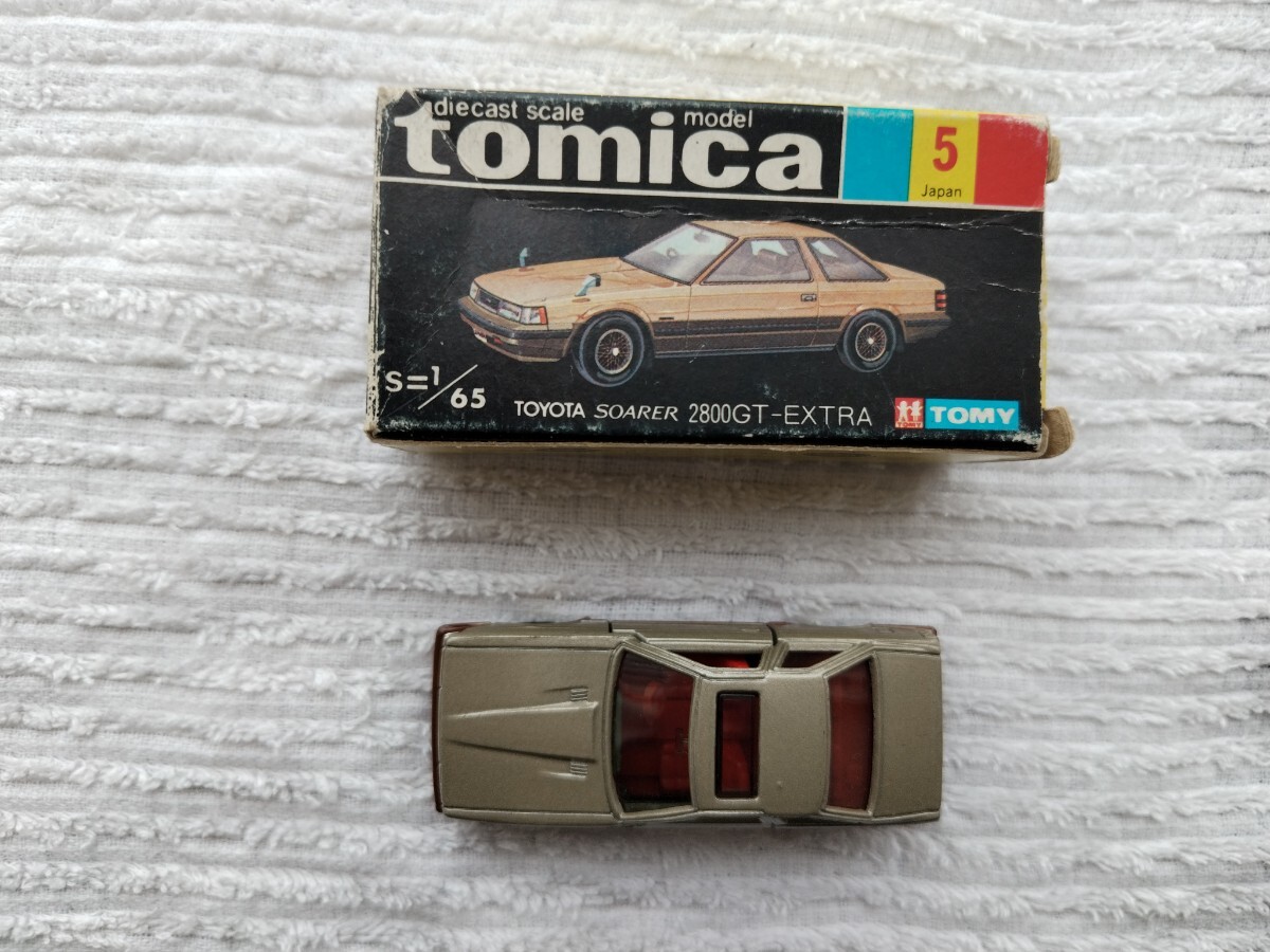 【絶版 黒箱】 トミカ トヨタ ソアラ 2800GT-エクストラ TOYOTA SOARER 2800GT-EXTRA トミー(TOMY)TOMICA◆1/65 NO.5 当時物 ミニカー_画像1