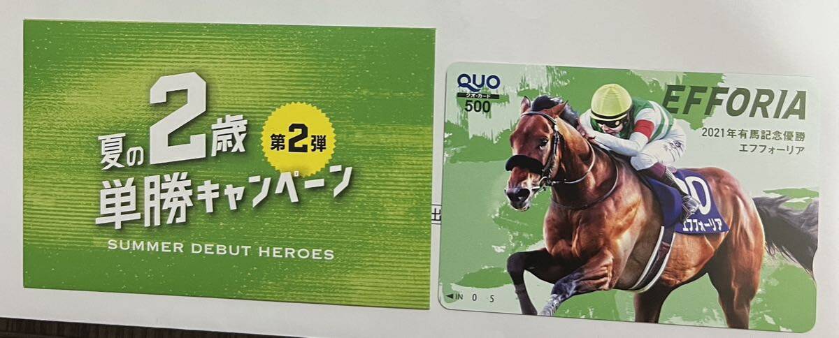 新品　未使用　JRA 当選品　エフフォーリア　クオカード　QUO カード　2021年　有馬記念　競馬_画像2