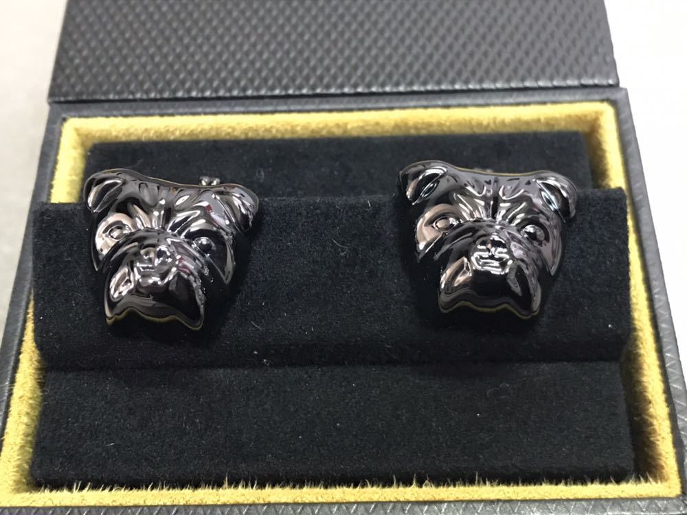  new goods unused limited goods Dunhill bru dog black cuffs cuff links 