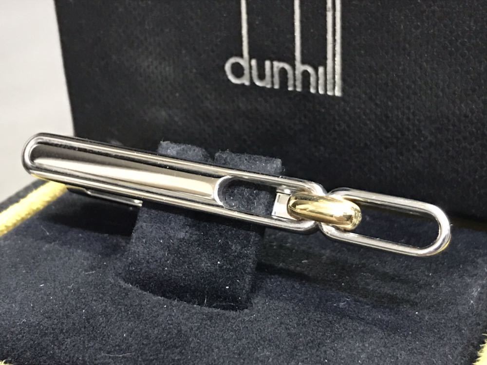  Dunhill K18 750 necktie pin tiepin Thai bar Thai clip 18 gold ....