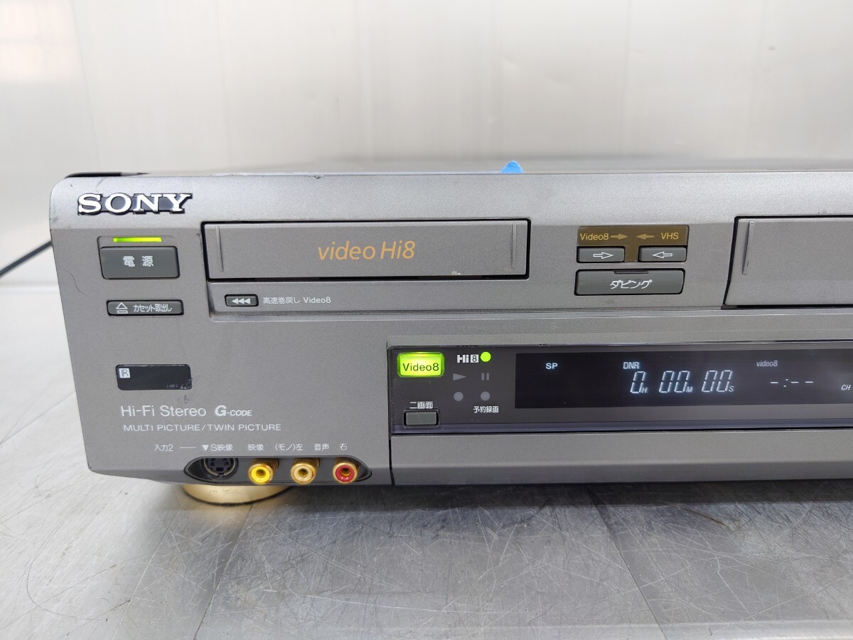 SONY Hi8/SVHS ビデオデッキ WV-ST1 通電のみ確認 ジャンク品の画像2