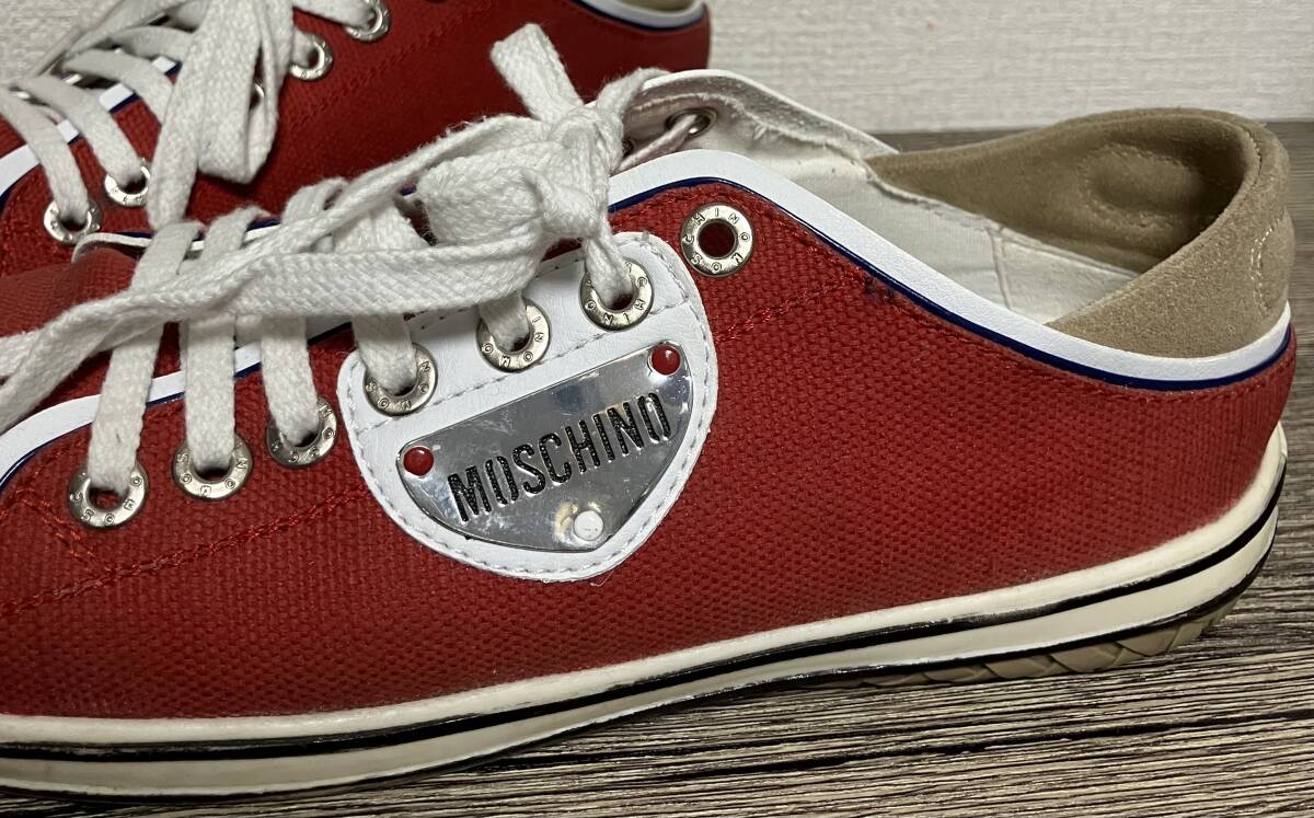 * MOSCHINO Moschino men's canvas sneakers size 40 including carriage pursuit have 