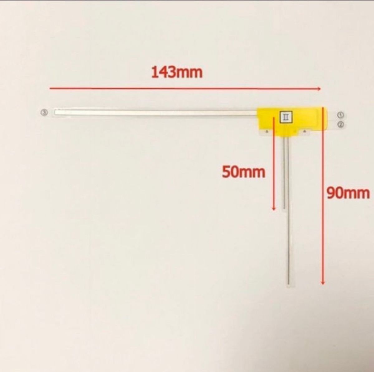 地デジフルセグ　汎用L型フィルムアンテナセット4枚（両面テープ変更可）　