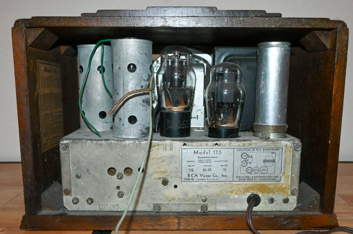 RCA Victor 1933 year of model 115 type Skyscraper 2 band 5 lamp super (58-2A7-57-2A5-80)a-ru* deco maintenance goods middle wave obi reception excellent circuit map have 