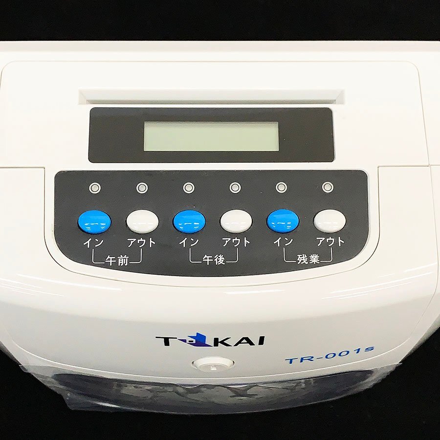 訳あり 通電確認のみ TOKAI トーカイ タイムレコーダー TR-001S 6欄印字可能 事務 オフィス 鍵2本・アダプター・箱付き [M11471]の画像3