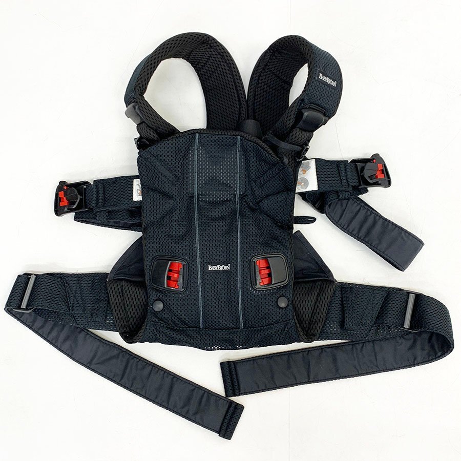 美品 babybjorn ベビービョルン ONE KAI Air ワンカイエアー 抱っこ紐 BABY CARRIER ブラック おんぶひも [M11228]_画像2