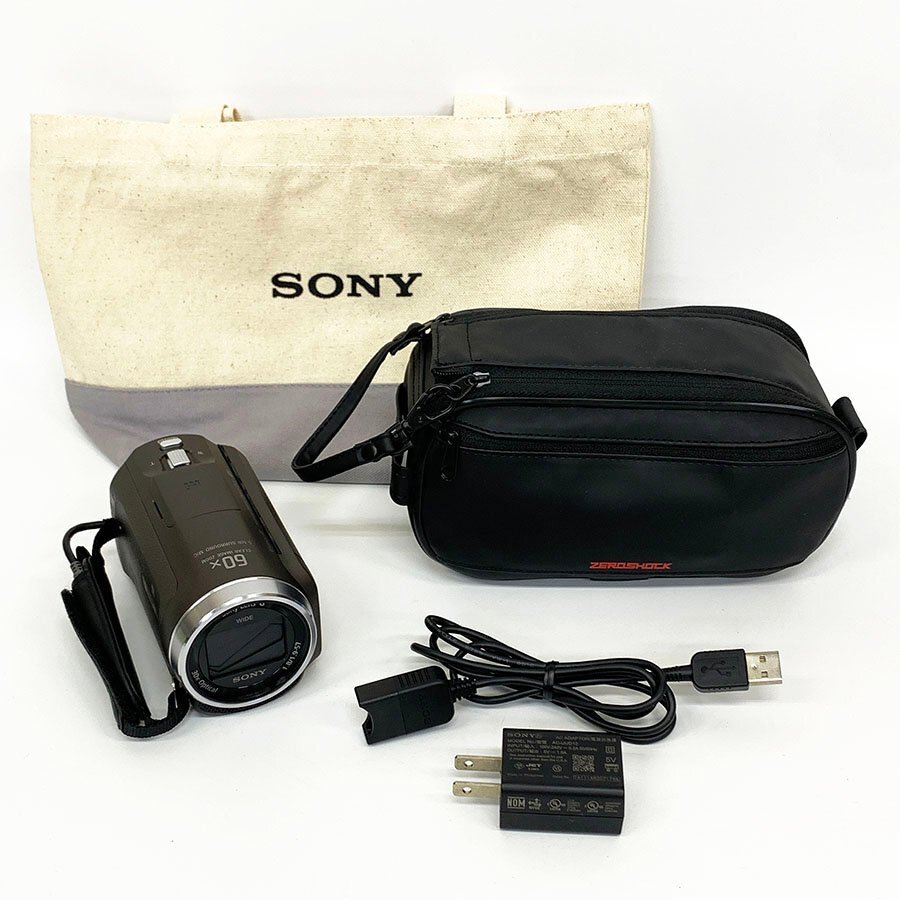 SONY ソニー HANDYCAM ハンディカム デジタルビデオカメラ HDR-PJ680 ブロンズブラウン 動作確認済 microSDカード付き 2016年製 [M11574]の画像1