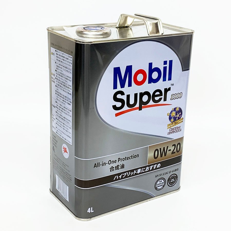 未開封 Mobil Super 3000 モービルスーパー3000 4サイクルガソリンエンジン油 0W-20 4L [U12781]の画像2