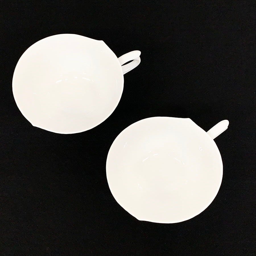 未使用品 Meissen マイセン 2客 ティーカップ+ソーサー コーヒーカップ ティカップ 食器 陶器 箱付き [M11609]の画像3