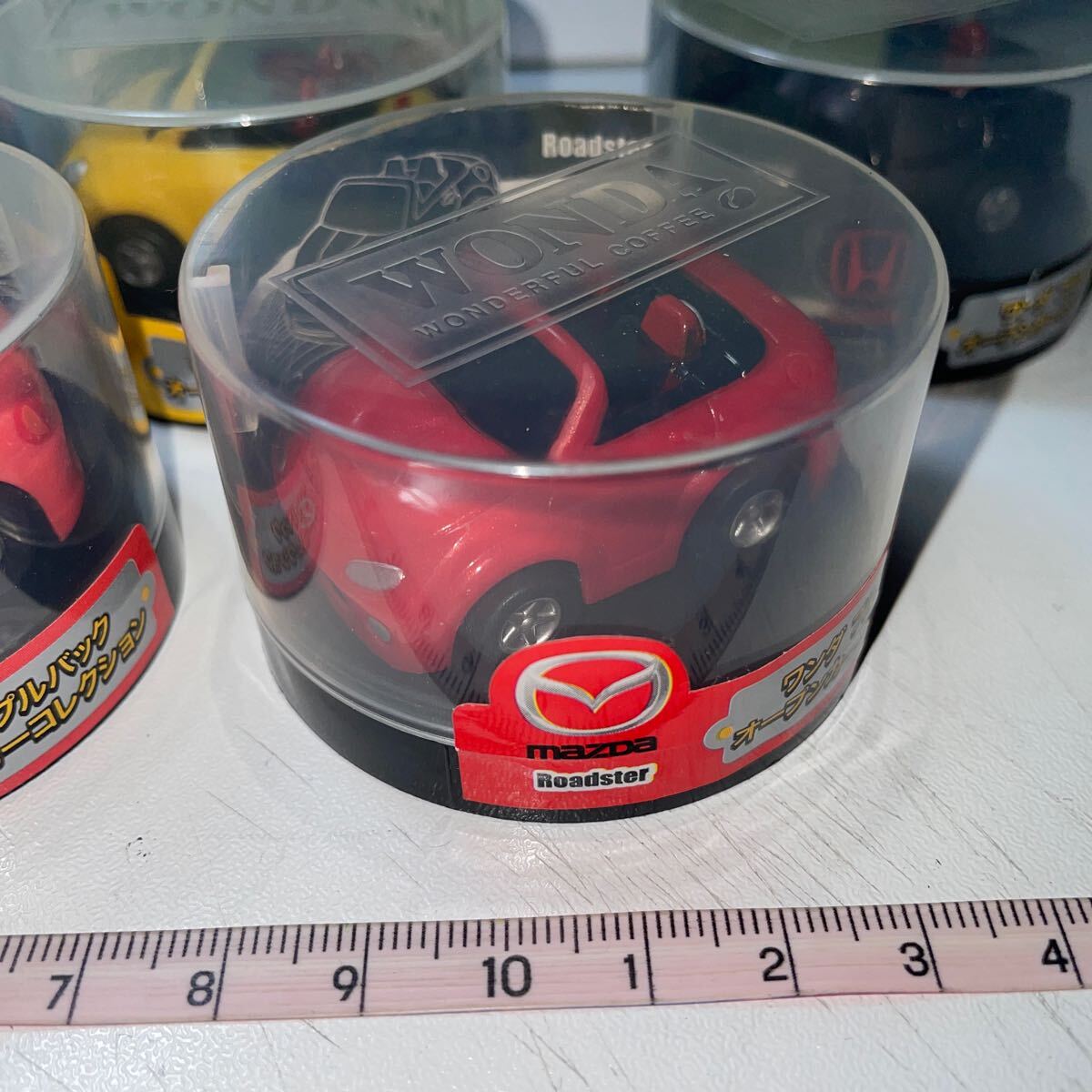 プルバック　オープンカー　コレクション　カプチーノ　ロードスター　コペン　S2000 MR-S 全5種セット　缶コーヒー　オマケ_画像6