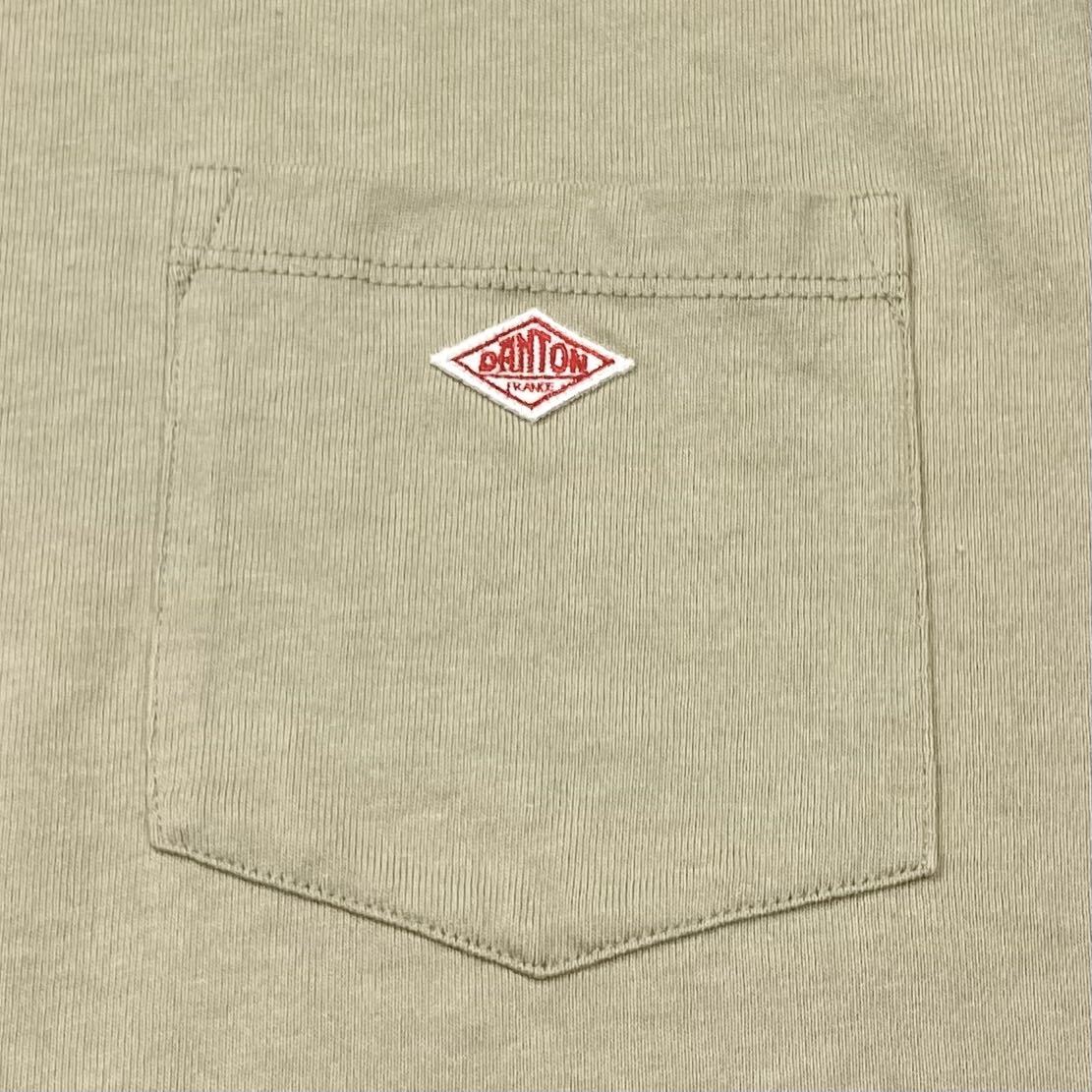 良品 DANTON/ダントン ショートスリーブ ポケットTシャツ サイズ40 ベージュ系 の画像4