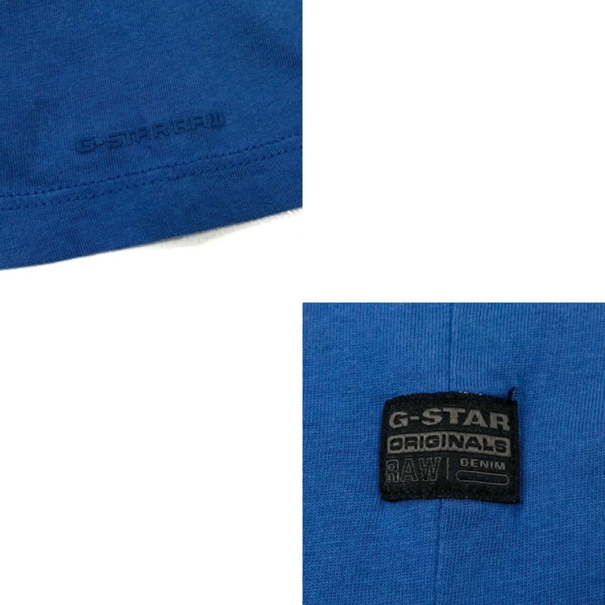 G-STAR RAW(ジースターロウ)半袖Tシャツ プリントロゴ メンズXL ブルー系_画像5