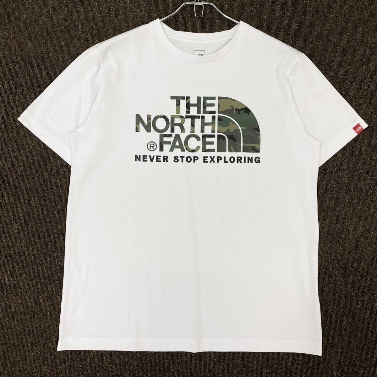 THE NORTH FACE (ザ ノースフェイス)半袖Tシャツ プリントロゴ メンズL ホワイトの画像1