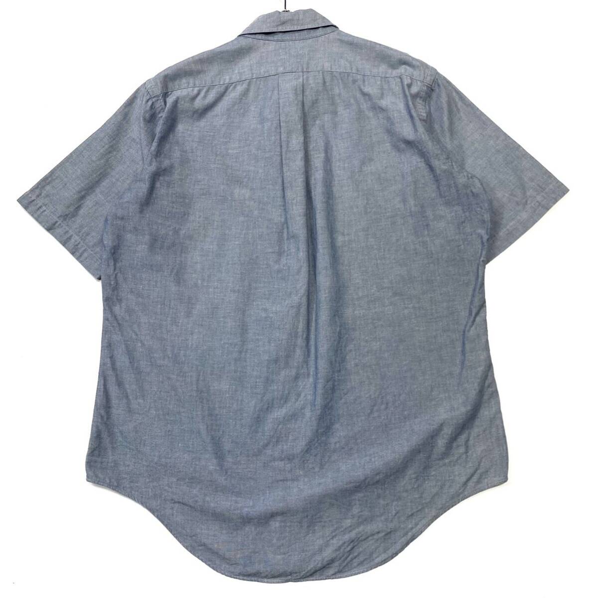 名門ハミルトン製 古着 Polo Ralph Lauren/ラルフローレン コットンBDシャツ メンズL ボタンダウンシャツ 半袖の画像6