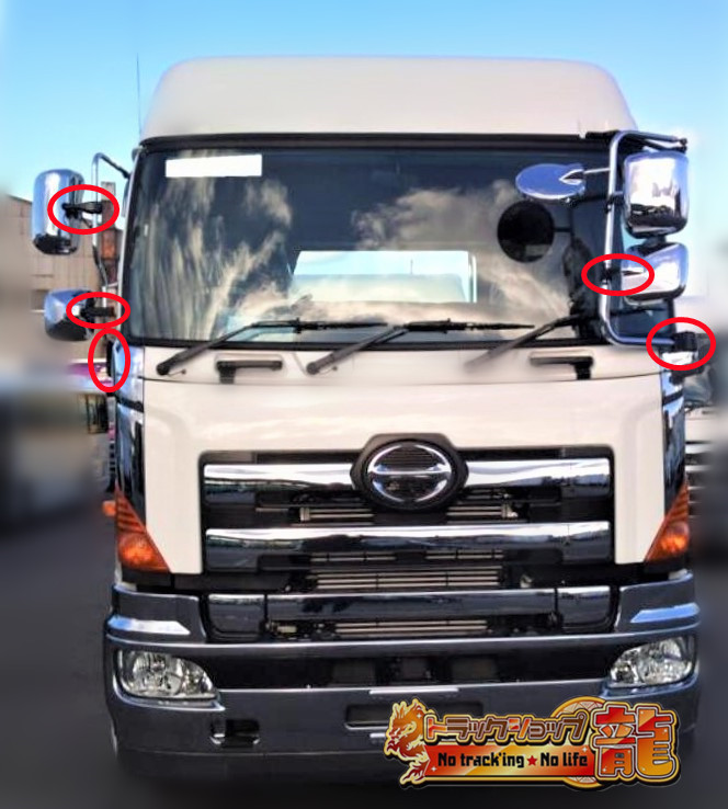  new goods immediate payment! saec large air loop Profia plating mirror stay cover electric remote control mirror car top and bottom 5 point set deco truck H0055S
