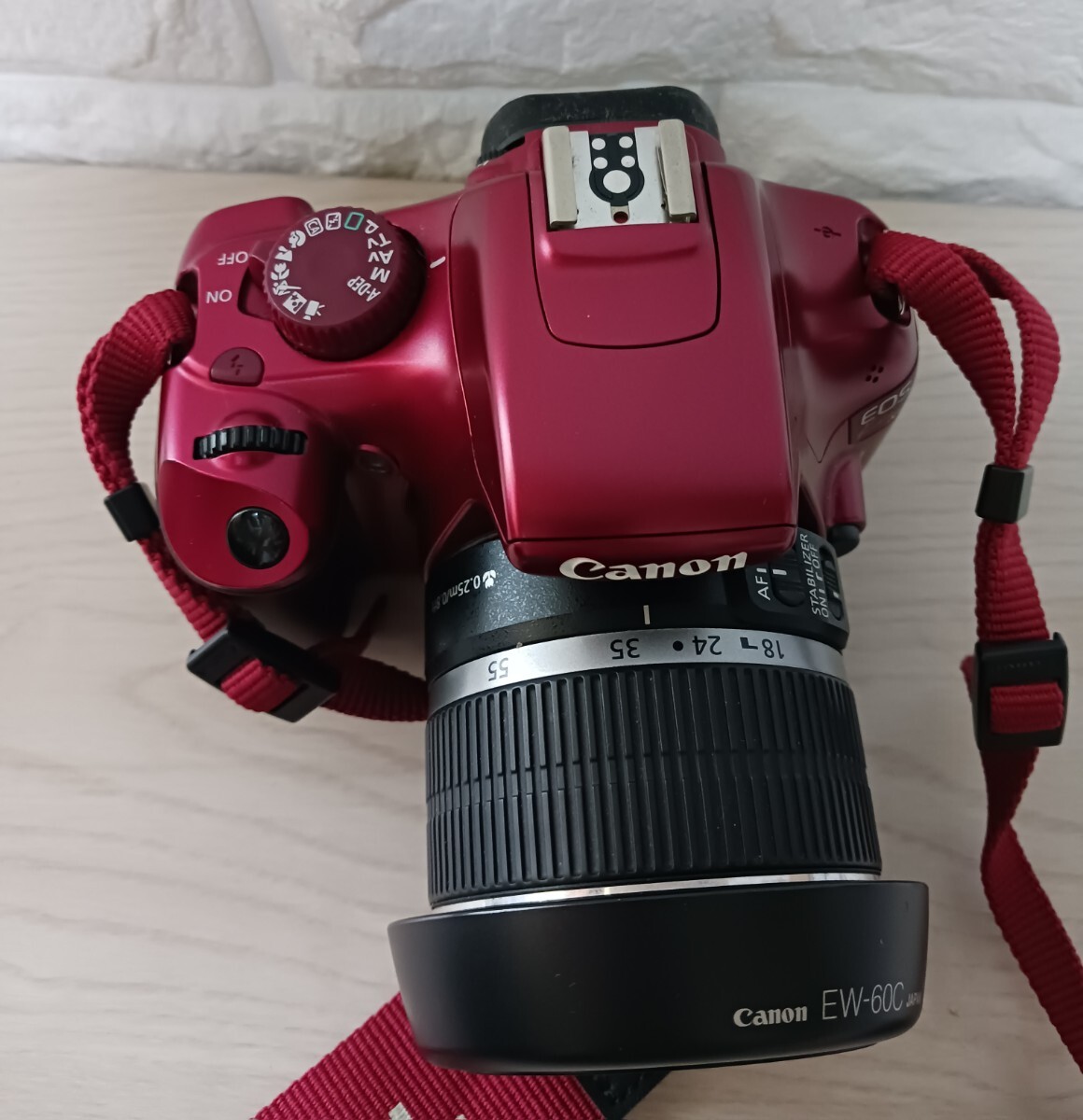 キヤノン Canon EOS Kiss X50 レンズ デジタル一眼レフカメラ キャノン red 赤　③_画像4